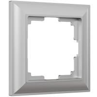 W0012206/ Рамка на 1 пост Fiore (серебряный)
