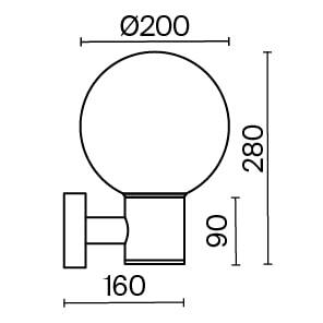 Настенный светильник (бра) Смелый / Bold E27х1 60Вт IP 54 O598WL-01B