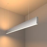 Линейный светодиодный подвесной двусторонний светильник 103см 40Вт 3000К серебряный LSG-01-2-8*103-32-3000-MS