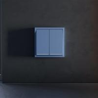 Клавиши для выключателя/переключателя двухклавишного с подсветкой, S70 (деним)