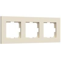 W0032962/ Рамка на 3 поста Slab (айвори софт)