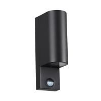 4390/2W HIGHTECH ODL23 000 черный/металл/пвх стойкий к УФ излучению Настенный светильник с датчиком движения IP44 LED GU10 14W MOTTO