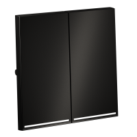 Клавиши для выключателя/переключателя двухклавишного с подсветкой, S70 Metal (антрацит)