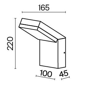 Настенный светильник (бра) Шаг / Paso 3000К 12Вт IP 54 O595WL-L12B3K