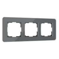 W0032440/ Рамка на 3 поста Elite (графит, стекло)