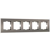 W0052963/ Рамка на 5 постов Slab (бронза софт)