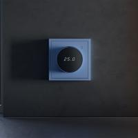 Терморегулятор электронный VOLTUM S70 с индикацией и датчиком, для теплого пола, (деним)