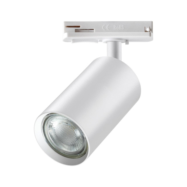 370962 PORT NT23 251 белый Светильник однофазный двухжильный трековый GU10 50W 220V PIPE