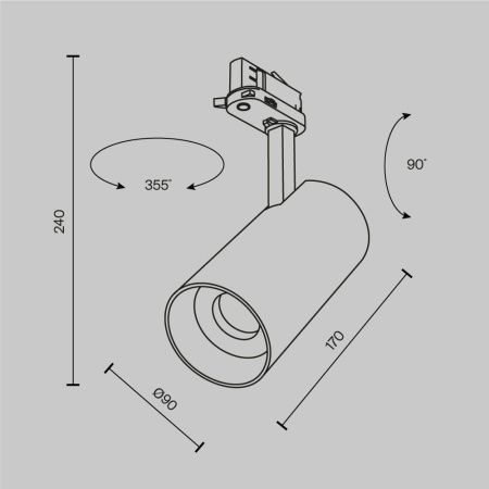 Трековый светильник Technical TR197-3-40WCCT-M-B