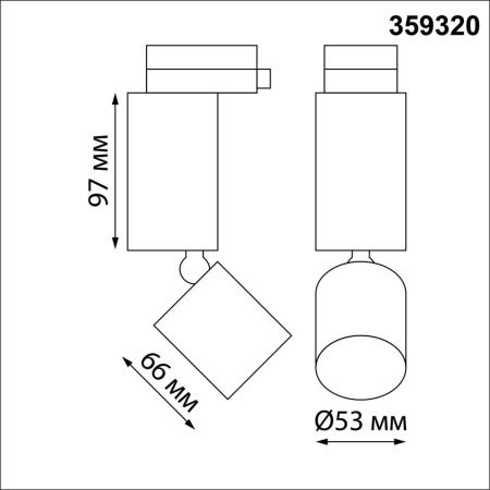 359320 PORT NT24 280 белый Светильник трековый однофазный трехжильный IP20 LED 10W 85-265V 3000K 1100Лм TUBO