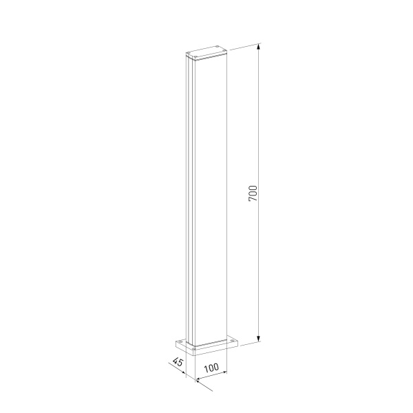 Ландшафтный светодиодный светильник Flat IP54 1538 TECHNO LED черный