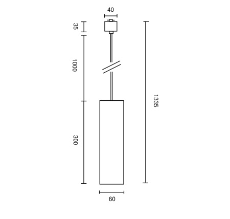 Трековый подвесной светильник Technical TR025-1-GU10-MG