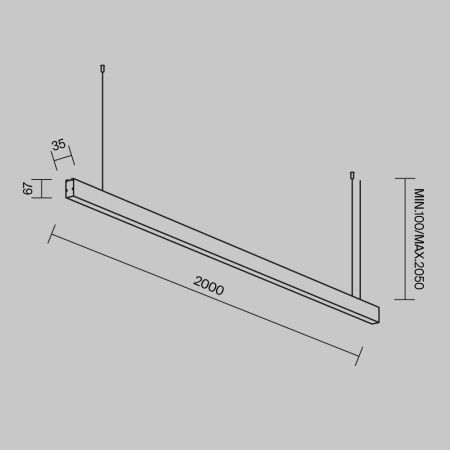 Линейный светильник Technical LL312039