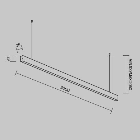 Линейный светильник Technical LL312012