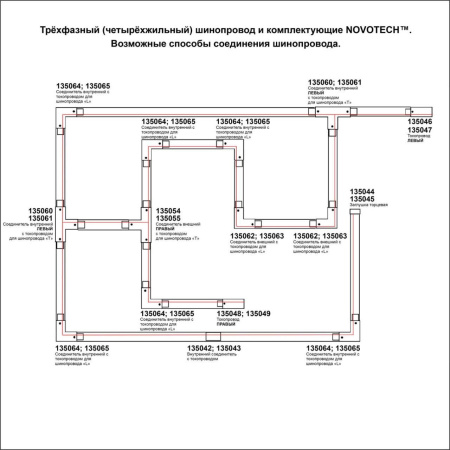 135236 PORT NT24 298 черный Трехфазный (четырехжильный) шинопровод 1м, в комплекте заглушки 2шт IP20 220V