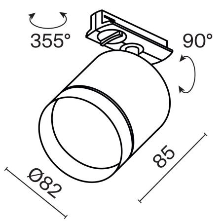 Трековый светильник Technical TR088-1-GX53-W