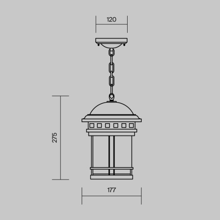 Уличный подвесной светильник Outdoor O031PL-01BR