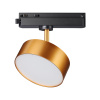 358757 PORT NT21 215 матовое золото Светильник трековый однофазный трехжильный IP20 LED 24W 4000K 2100Лм 100-265V PROMETA