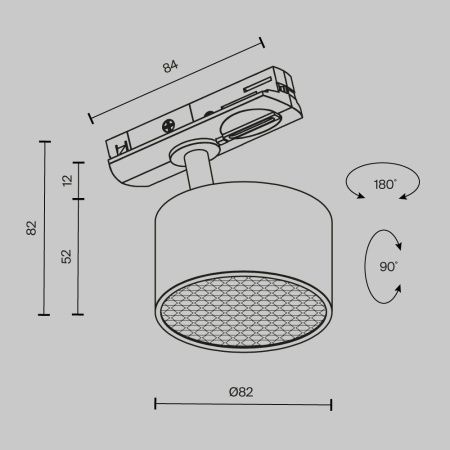 Трековый светильник Technical TR225-1-GX53-W