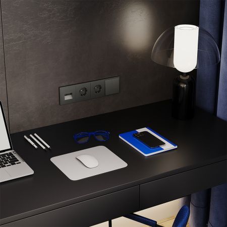 Рамка пластиковая VOLTUM S70 на 4 поста, (титан)