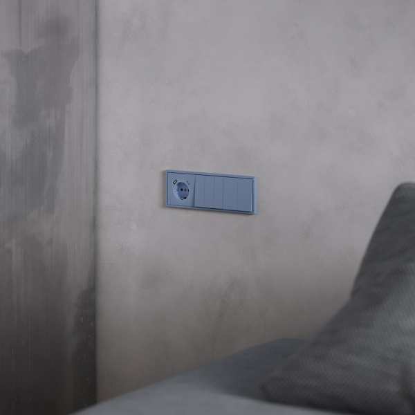 Клавиши для выключателя/переключателя двухклавишного, S70 (деним)