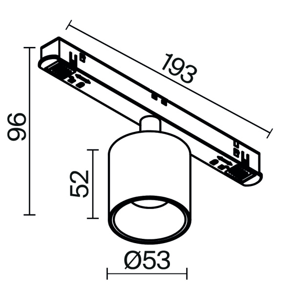 Трековый светильник Technical TR132-4-7W-DS-B