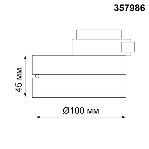 357986 PORT NT19 284 белый Светильник трековый однофазный трехжильный IP20 LED 3000К 12W 220V GRODA