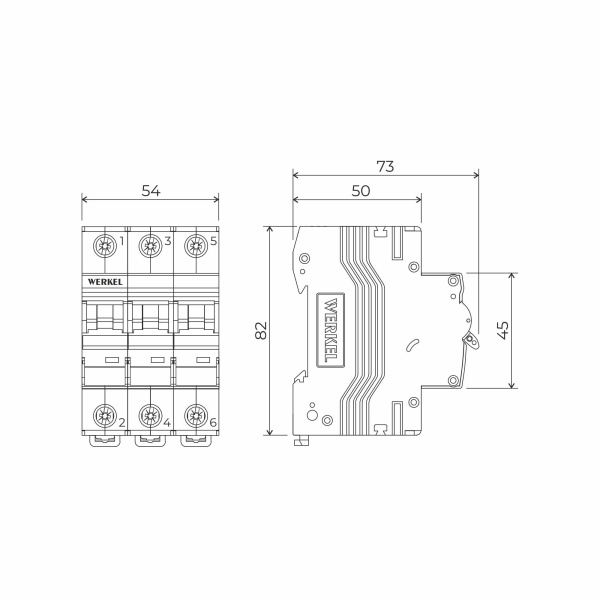 W903P254 / Автоматический выключатель 3P  25 A  C  4,5 кА