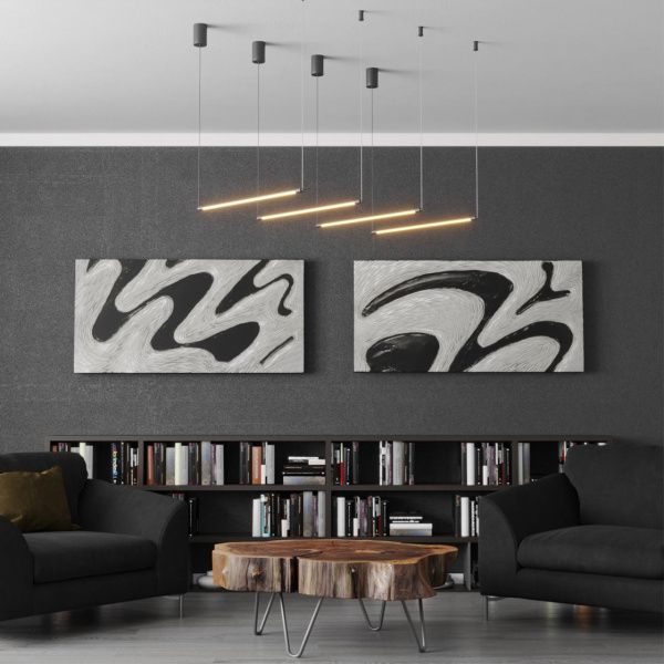 359345 KONST NT24 056 черный Светильник линейный светодиодный IP20 LED 12W 170-265V 3000K 944Лм VITZ