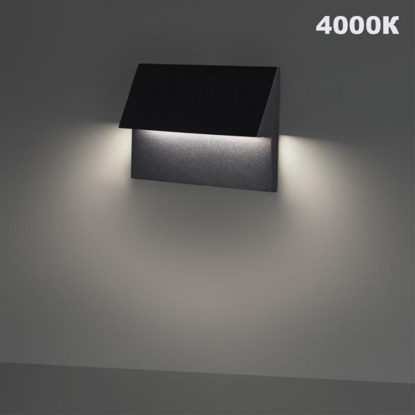 359725 STREET NT25 766 черный Подсветка для лестниц с переключателем цв. температуры IP65 LED 3W 100-240V 2700К\3200К\4000К SCALA