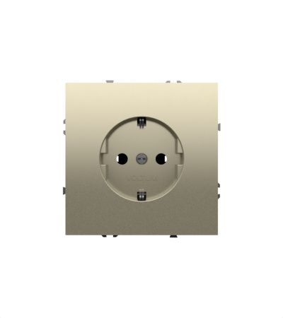 Розетка встраиваемая VOLTUM S70 с заземлением 16А, (кашемир)
