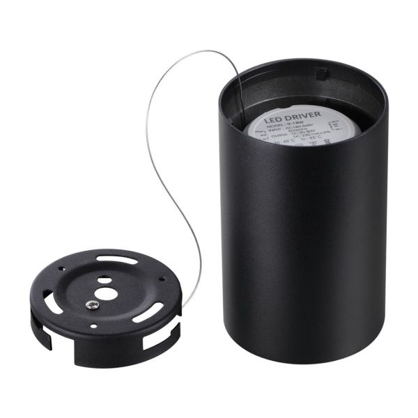 359418 OVER NT24 430 черный Светильник накладной влагозащищённый IP54 LED 10W 170-265V 3000К 830Лм RECTE