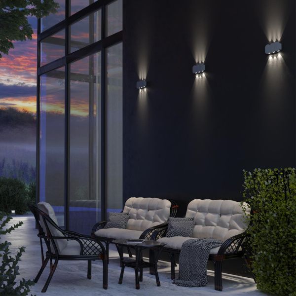 358560 STREET NT21 734 темно-серый Ландшафтный настенный светильник IP54 LED 4000K 6W 85-265V CALLE