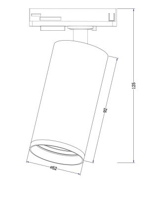 Трековый светильник Technical TR020-1-GU10-W