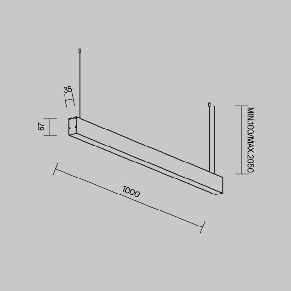Линейный светильник Technical LL312044