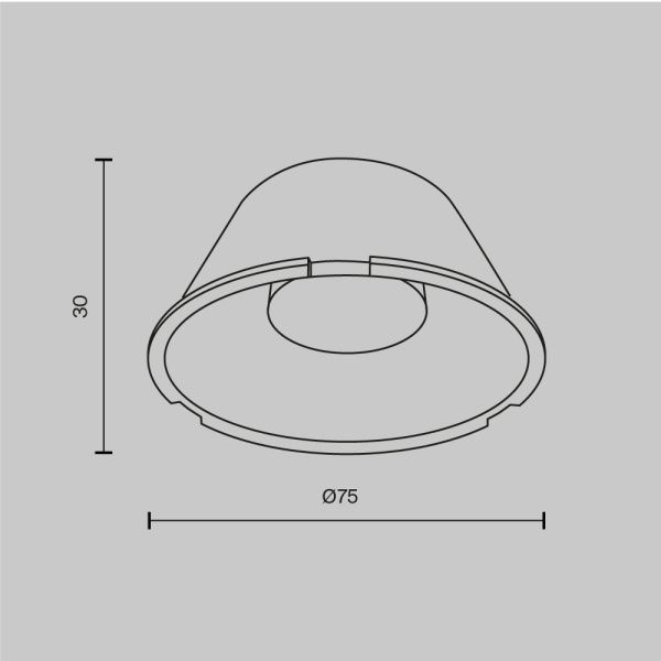 Комплектующие для светильника Technical LensD75-15
