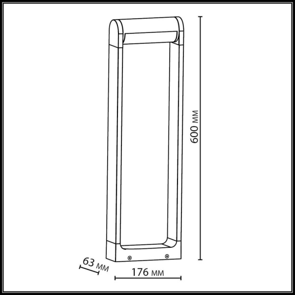 7118/12GL NATURE ODL25 667 светильник коричневый/металл IP65 LED 12W 900Лм 3000K 120° 220-240V TWINSET