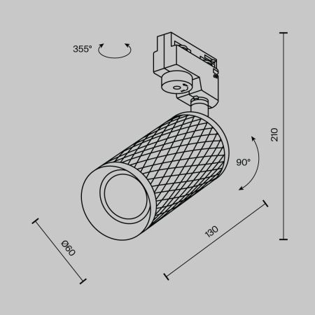 Трековый светильник Technical TR011-1-GU10-W