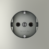 Розетка встраиваемая VOLTUM S70 с заземлением 16А, (сталь)